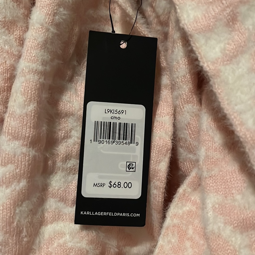 NWT Karl Lagerfeld pink scarf - Picture 3 of 7